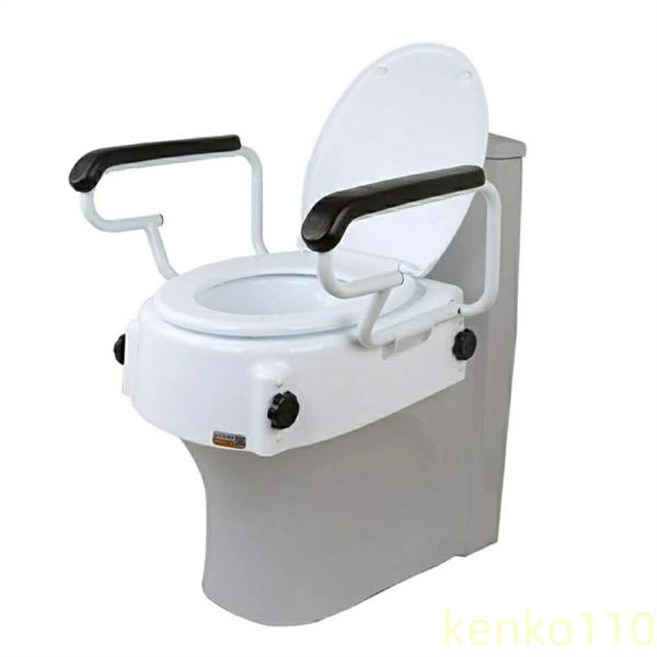 【送料無料】補高便座 介護便座 上げられた便座手 ふた付き すり付き ひざの圧力を軽減 簡単取付 手...