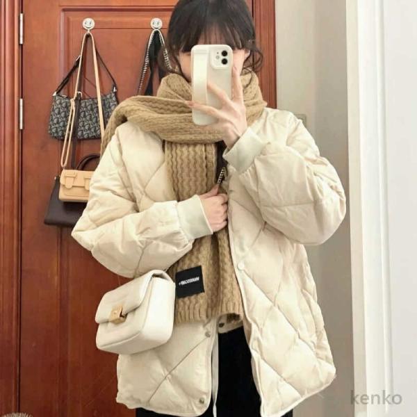 【送料無料】レディース 綿の服 ジャケット 軽量 ショート丈 ラウンドネック 無地 カジュアル 薄手...