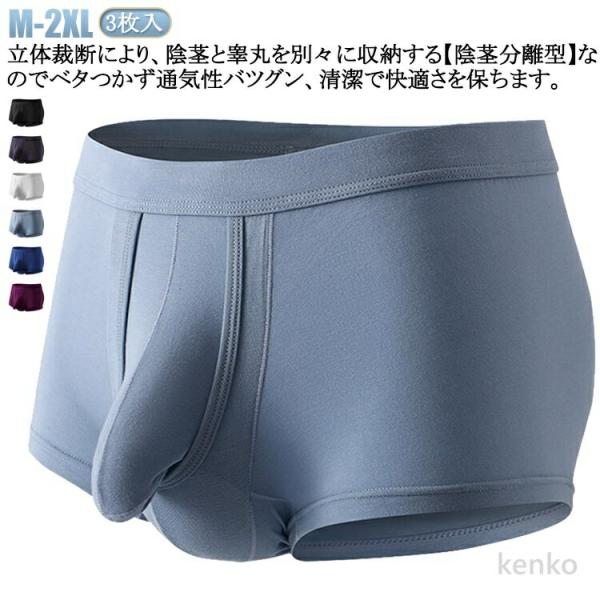 【送料無料】メンズ メンズ下着 3枚セット アンダーウェア パンツ セクシー 下着 ボクサーパンツ ...