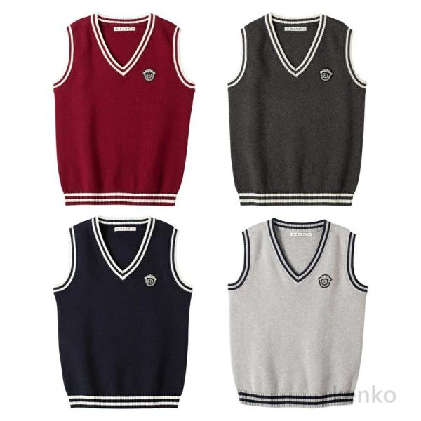【送料無料】キッズ Vネック ベスト スクールベスト ニット ベスト フォーマル カジュアル コット...