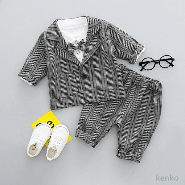 【送料無料】キッズスーツ 男の子 ベビー フォーマル 誕生日 七五三 子供服 男の子 スーツ フォー...