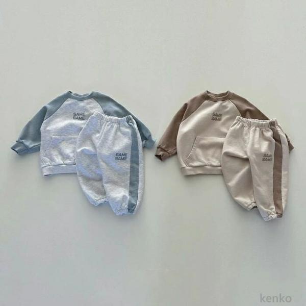 【送料無料】トレーナー キッズ スウェット セットアップ ベビー キッズ コットン パーカー＆パンツ...