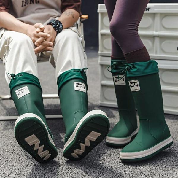 【送料無料】長靴 レディース レインブーツ メンズ ロング丈 雨靴 レインシューズ 完全防水 滑りに...
