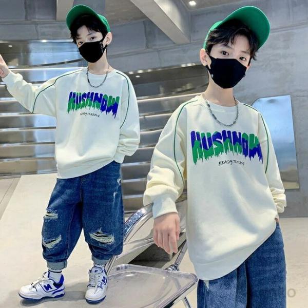 【送料無料】ファッション トレーナー 男の子 ボーイズ 春 秋 Tシャツ スウェット 重ね着風 可愛...