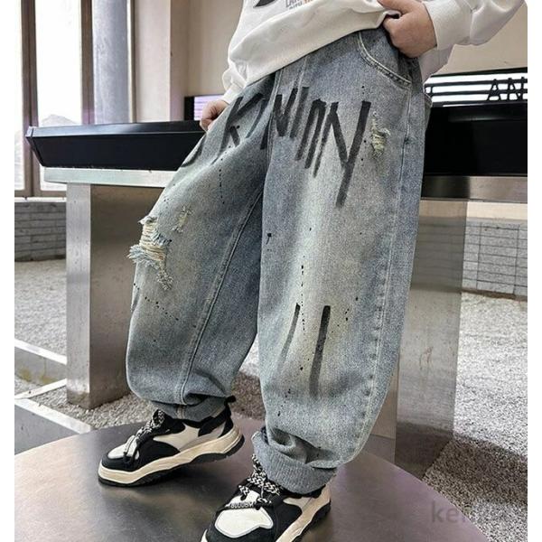 【送料無料】子供服 男の子 ジーンズ  春 秋 冬  新作 学生 デニムパンツ 男の子 ジーンズ デ...