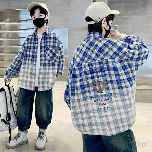 【送料無料】ネルシャツ キッズ 可愛い 子供服 シャツ 男の子  アウター チェックシャツ   トッ...