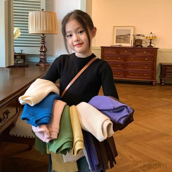 【送料無料】キッズ  子供服 ニット セーター 丸首のセーター  ニットセーター   トップス 子供...