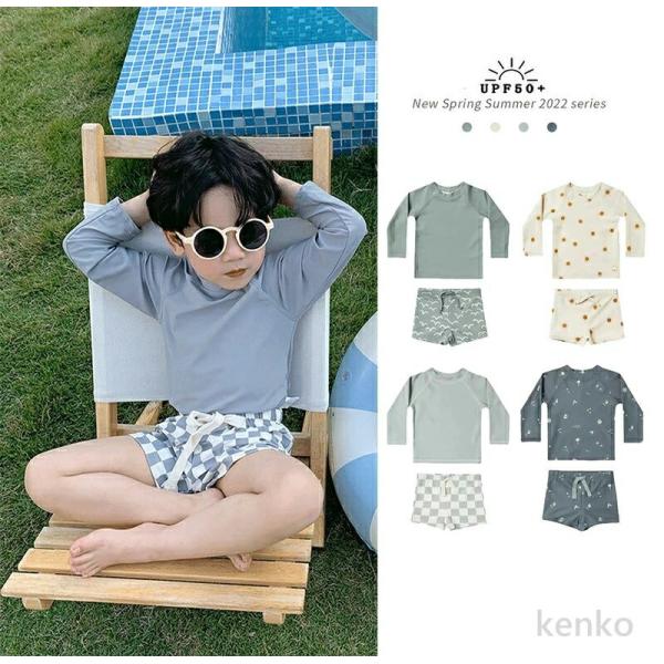 【送料無料】水着 キッズ ベビー  男の子 女の子  スイムウェア  3点セット 帽子付き 男児 子...