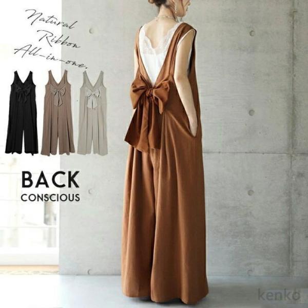 【送料無料】ボトムス レディース  ジャンプスーツ  パンツ 上品  謝恩会 発表会 オケージョン ...