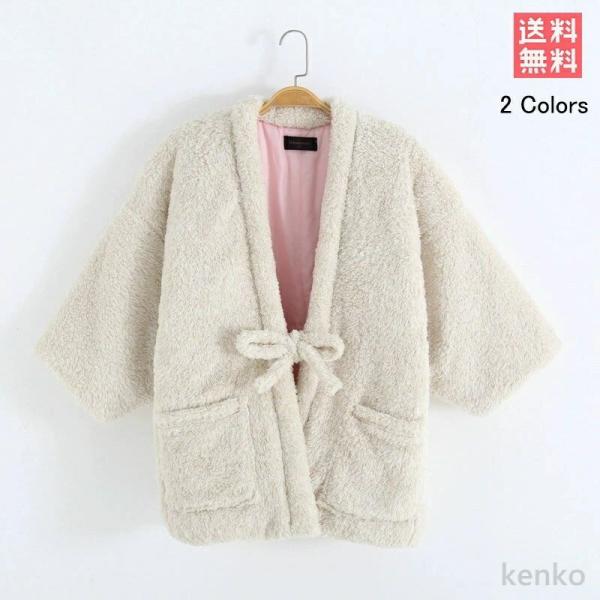 【送料無料】半纏 レディース はんてん フリース 女性 手作りであったかい久留米 綿入れ  M L