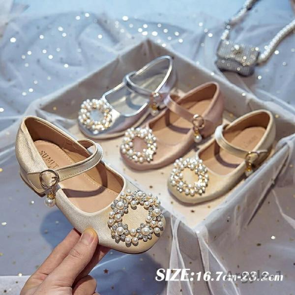 女の子 おしゃれ キッズ ヒール 子供靴 パンプス ドレスシューズ ピアノ発表会 ジュニア 女児 シ...