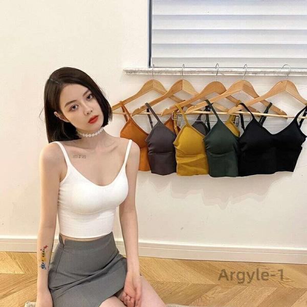 2枚セット キャミソール ブラトップ カップ付き ブラ 背中開き アジャスター付き 肌着 下着 春夏...