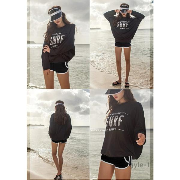 ラッシュガード 大きい オシャレット セパレート ビキニ ショートパンツ 中学生 高校生 UVカット...