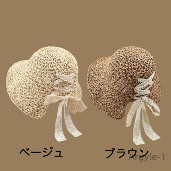 帽子 麦わら帽子 レディース 蝶結び ビーチ ハット ストローハット 折りたたみ つば広 日焼け u...