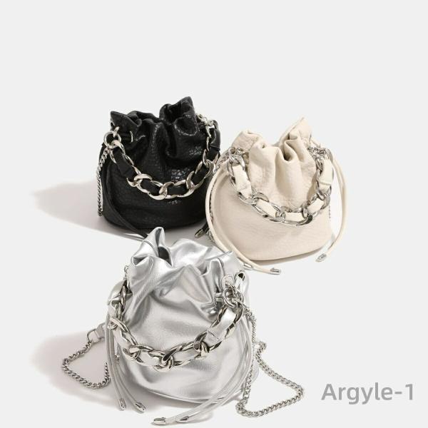 チェーン ショルダーバッグ 斜めがけ 肩掛け 2way バッグ バケツバッグ 大人 カバン バケツ型...