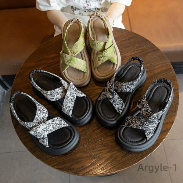 サンダル レディース 厚底 クッション ストラップ ビーチサンダル レディース つっかけ 厚底サンダ...