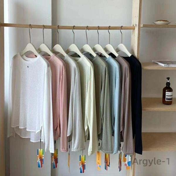 カットソー 冷感 長袖 薄手 夏 ボートネック UV 透け感 透け トップス Tシャツ ロングTシャ...