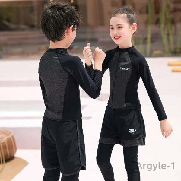 キッズ 水着 男の子 トランクス 子供水着 女の子 こども 子供用　セパレート 3点セット ダイビン...