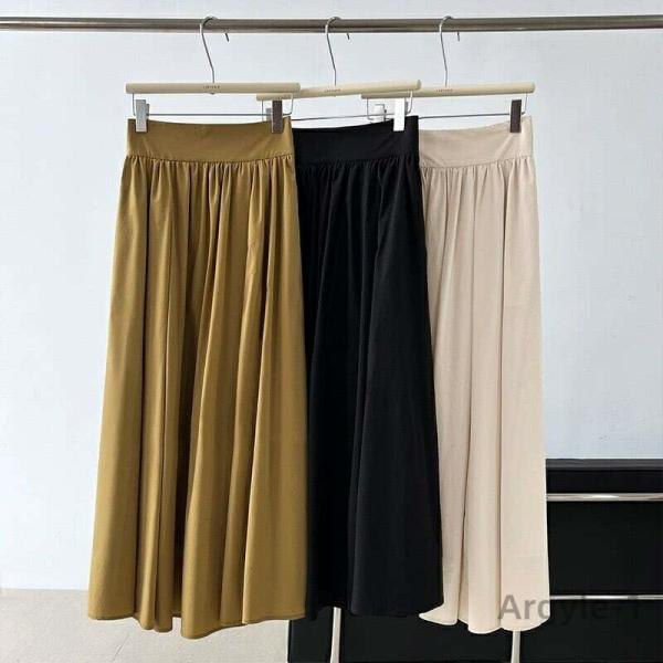 スカート マキシ丈 ロングスカート 大人カジュアル ギャザー レディース ボリューム裾 おしゃれ フ...