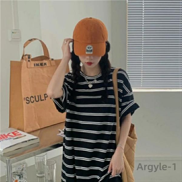 Tシャツワンピ ワンピース ロング スリット ボーダー カジュアル 大人 ゆったり ゆるワンピース ...