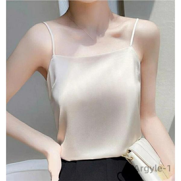 タンクトップ シャツ レディース インナー キャミソール オシャレ 肌着 ノースリーブ ブラウス  ...