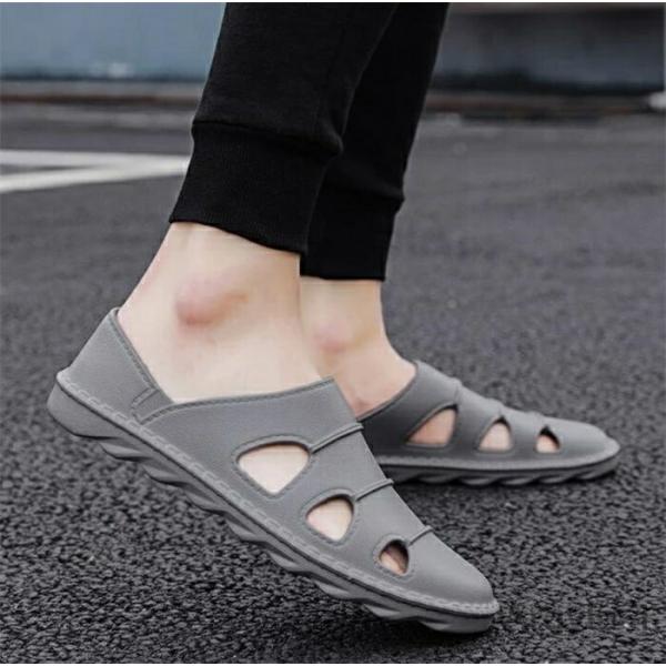 メンズ リゾートサンダル 歩きやすい ぺたんこ レザーサンダル おしゃれ  男性 ブランド 大きいサ...