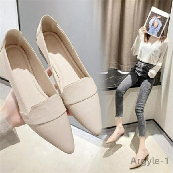 レディース 痛くない ローヒール ぺたんこ 走れる パンプス 歩きやすい フラットシューズ フォーマ...