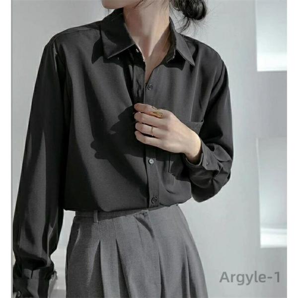 レディース 長袖 シャツ 体型カバー おしゃれ 無地 トップス ゆったり インナー ブラウス プルオ...