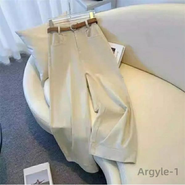 レディース ストレート ボトムス ハイウェスト  ロングパンツ ゆったり 脚長 シルエット ボトムス...