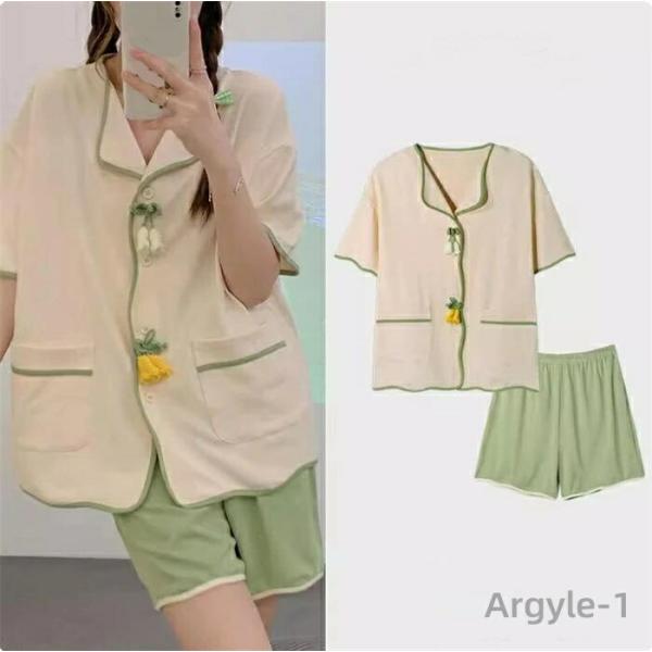 パジャマ レディース 前開き ルームウェア 上下セット 部屋着 半袖 Tシャツ ショートパンツ 大人...