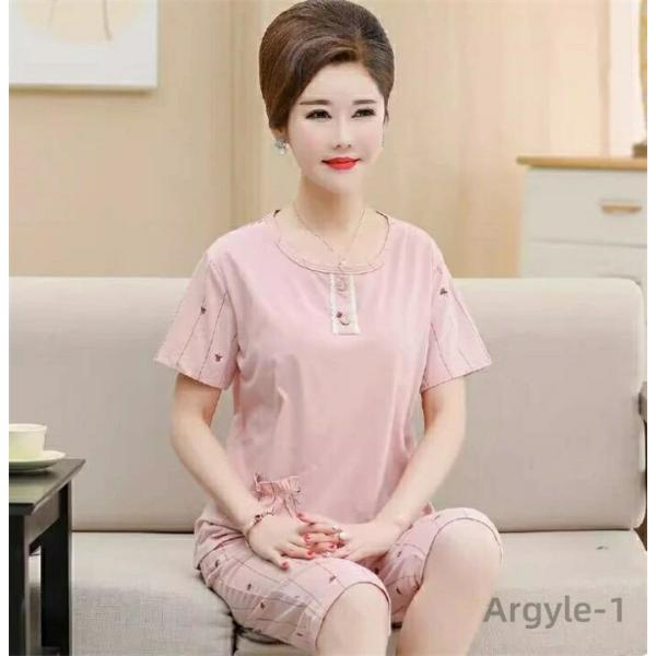 レディース 半袖 ルームウェア 上下セット シニア 部屋着  Tシャツ パンツ ウエストゴム ゆった...