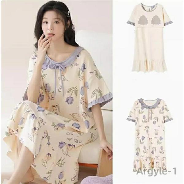 ルームウェア ワンピース レディース パジャマ  部屋着 フレアドレス 大きいサイズ 半袖 ワンピ ...