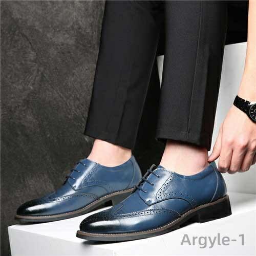 ビジネスシューズ ウイングチップ 通気メンズ 疲れない 防滑 歩きやすい 革靴 外羽根 ドレスシュー...