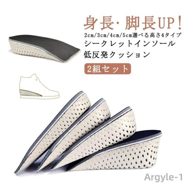 高さ選べる2組セット シークレットインソール インソール 5cm 4cm 3cm 2cm 身長 アッ...