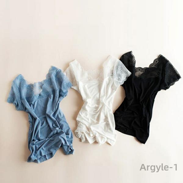 見せるインナー インナーシャツ 重ね着 トップス 襟 おしゃれ 半袖 カットソー レース メール便 ...