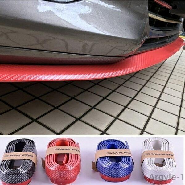 車用 アンダーリップモール Castley 汎用 カーボンファイバー リップスポイラー 2.5M フ...