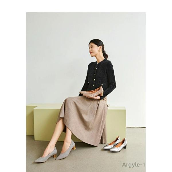 レディース 本革 ポインテッドトゥ パンプス ローヒール 4cm 通勤 通学 シンプル おしゃれ 幅...