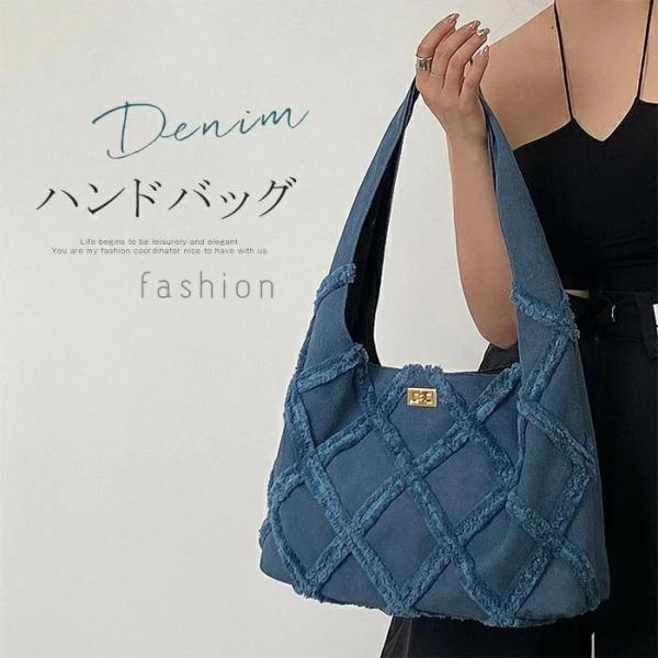 デニム トートバッグ 大容量 レディース ハンドバッグ トート バッグ ミニトートバッグ 鞄 かばん...
