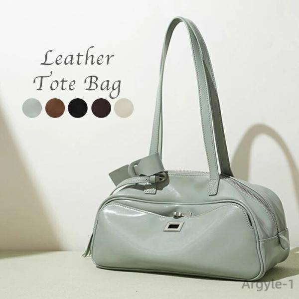 本革 トートバッグ レディース 肩掛けバッグ ボストン型 レザーバッグ 大容量 レザートート 本革バ...