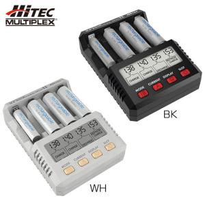 HiTEC  ハイテック AA/AAA チャージャー X4 アドバンス ミニ2 BK WH 急速充電 放電 充電器 単3 単4 対応 Type-C｜mimiy