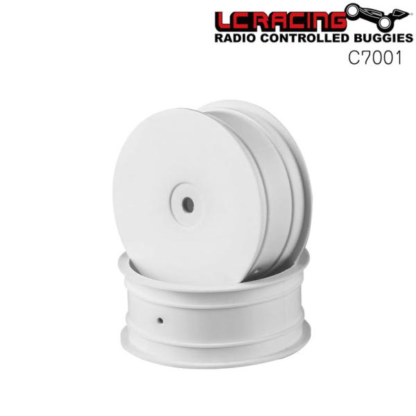 LC RACING RCカー 1/10 4WD バギー用 フロント ホイール白 2個入 LC10B5...