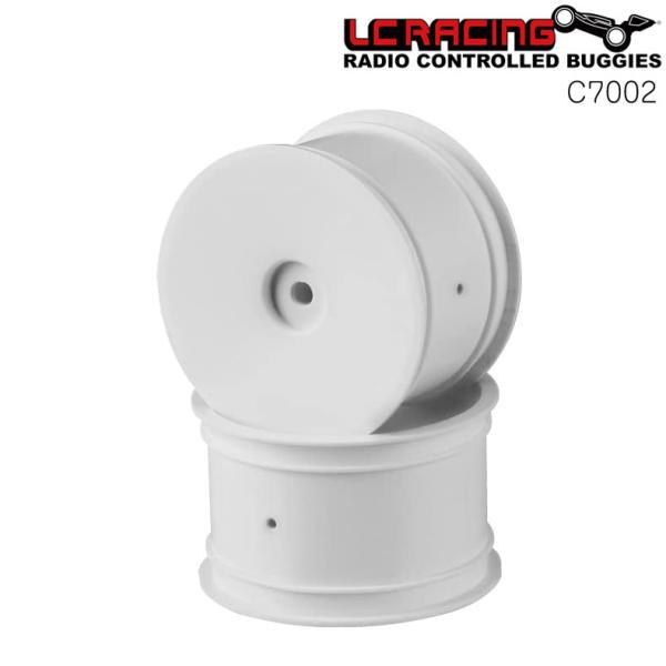 LC RACING RCカー 1/10 4WD バギー用 リア ホイール白 2個入 LC10B5 P...