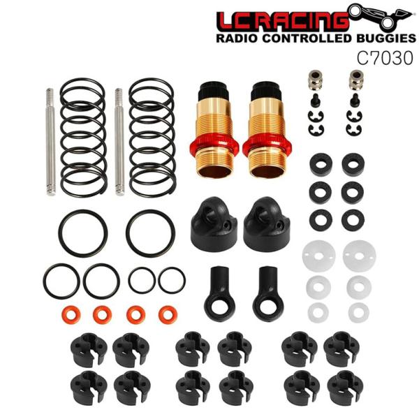 LC RACING RCカー フロントダンパーコンプリートセット 2セット LC10B5 PTG-1...