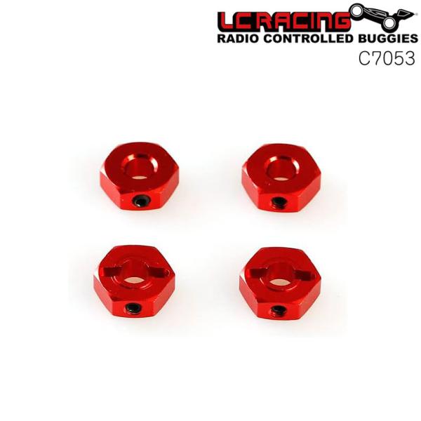 LC RACING RCカー C7053 アルミ六角ホイールハブ 12mm 4個入 ラジコンパーツ ...