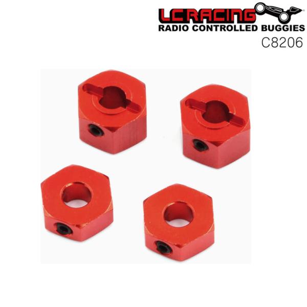 LC RACING RCカー 12mmアルミホイールハブ 5mm幅 2個 8mm幅 2個 PTG-1...