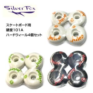 シルバーフォックス スケートボード用 硬度101A ハードウィール４個セット パークやストリートプレー向き！SILVER FOX スケボー 入門 子供 大人 キッズ｜mimiy