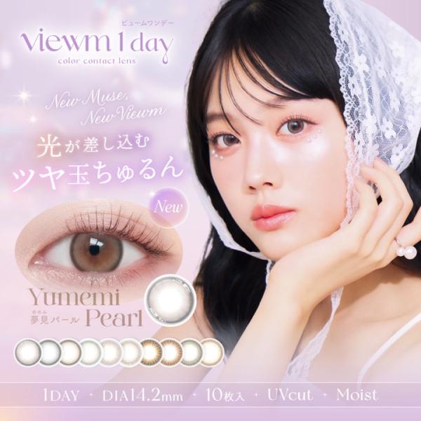 ビュームワンデー Viewm1day 10枚入 1箱 カラコン 1day 度あり 度なし ブラウン ...