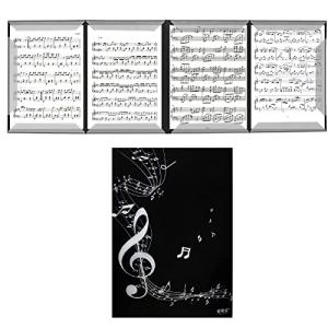 サムコス 楽譜ファイル A4サイズ 反射しない 4面 6枚収納 楽譜を 取り出さずに書き込み可能 ファイル 電子ピアノ アクセサリー (ブラック｜MIMOMAMO SHOP
