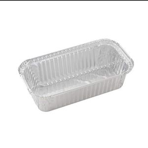 大黒工業 アルミ容器 使い捨て ケーキ型 角型 約21×11cm No.4572-P 5枚入 透明フタ付き シルバー