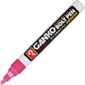 マジックインキ GANKOボルトペン 中字 桃 MKOB-T12 工業用マーカー
